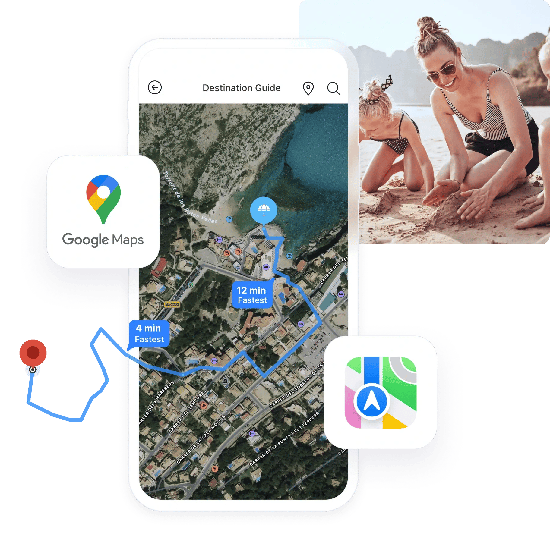 Integración con Google Maps y Apple Maps