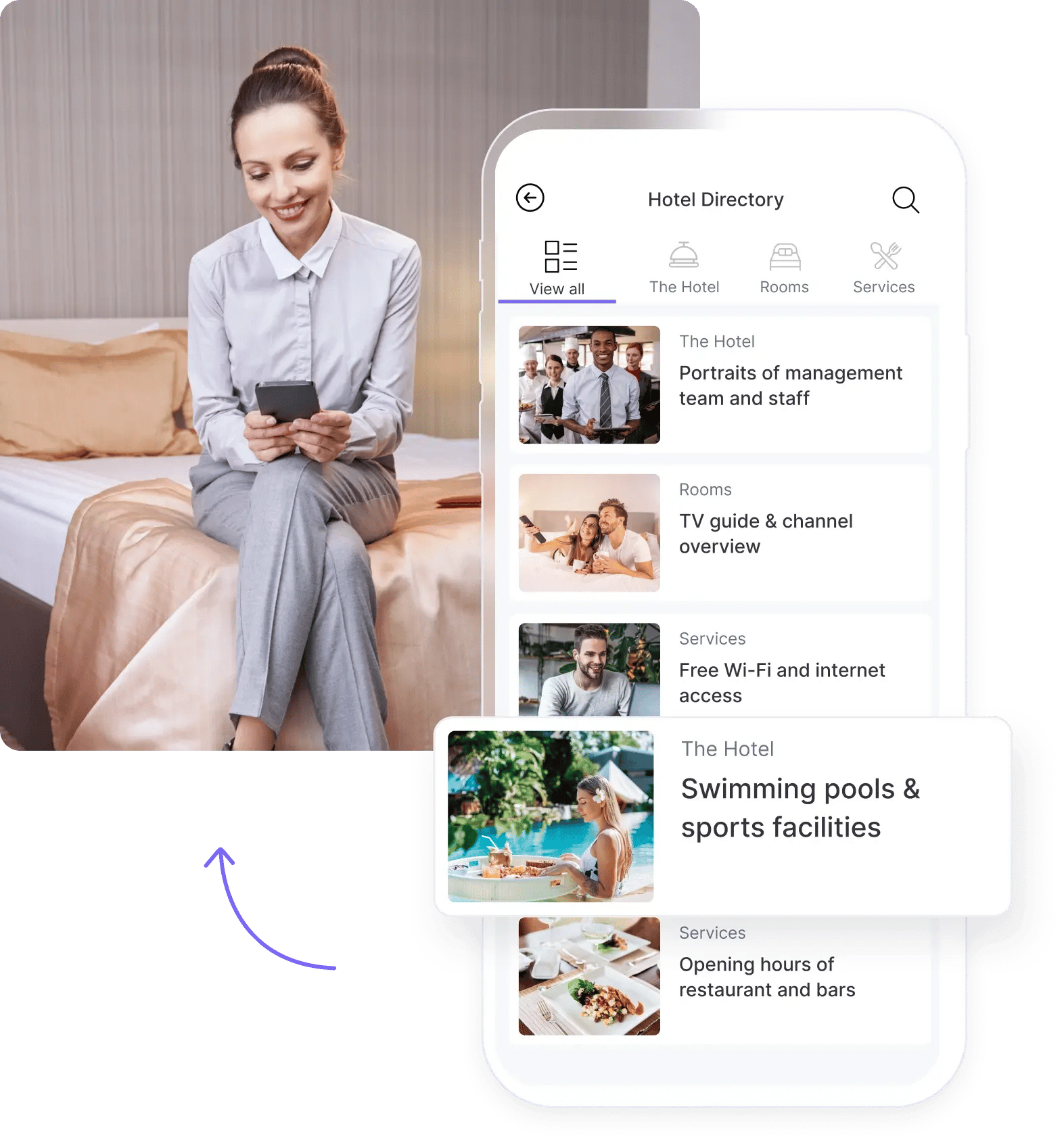 Hotel directory for guests
