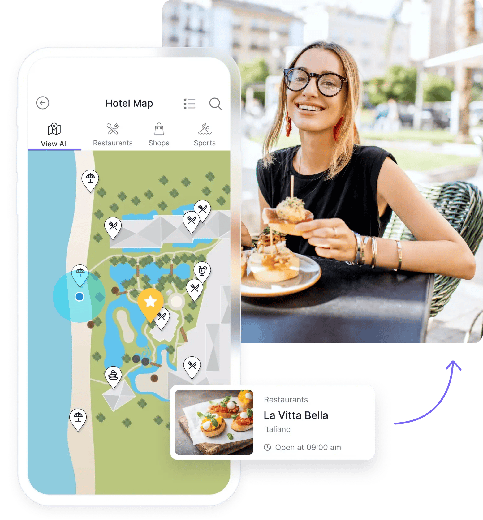 Hotel map for guests