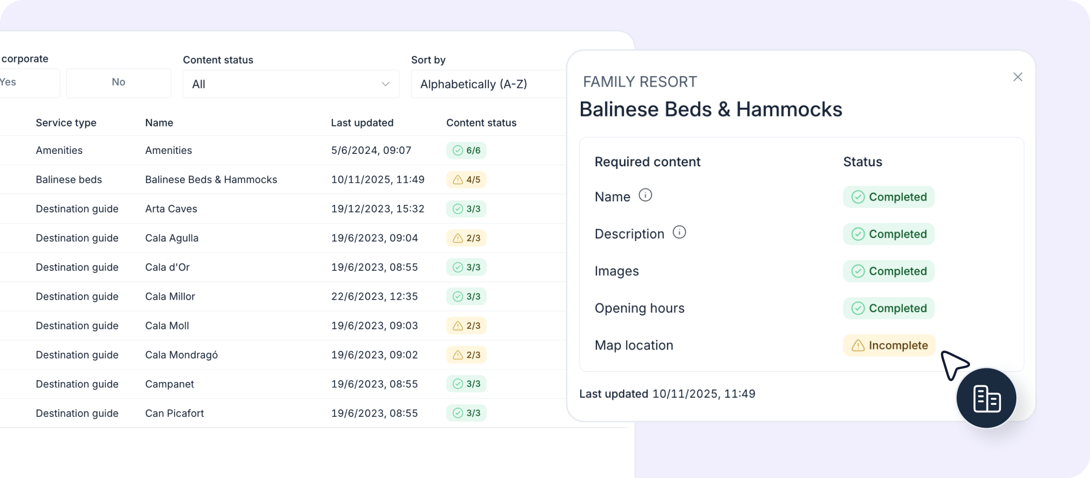 Consistent service information, not hotel-by-hotel variations (1) (1)