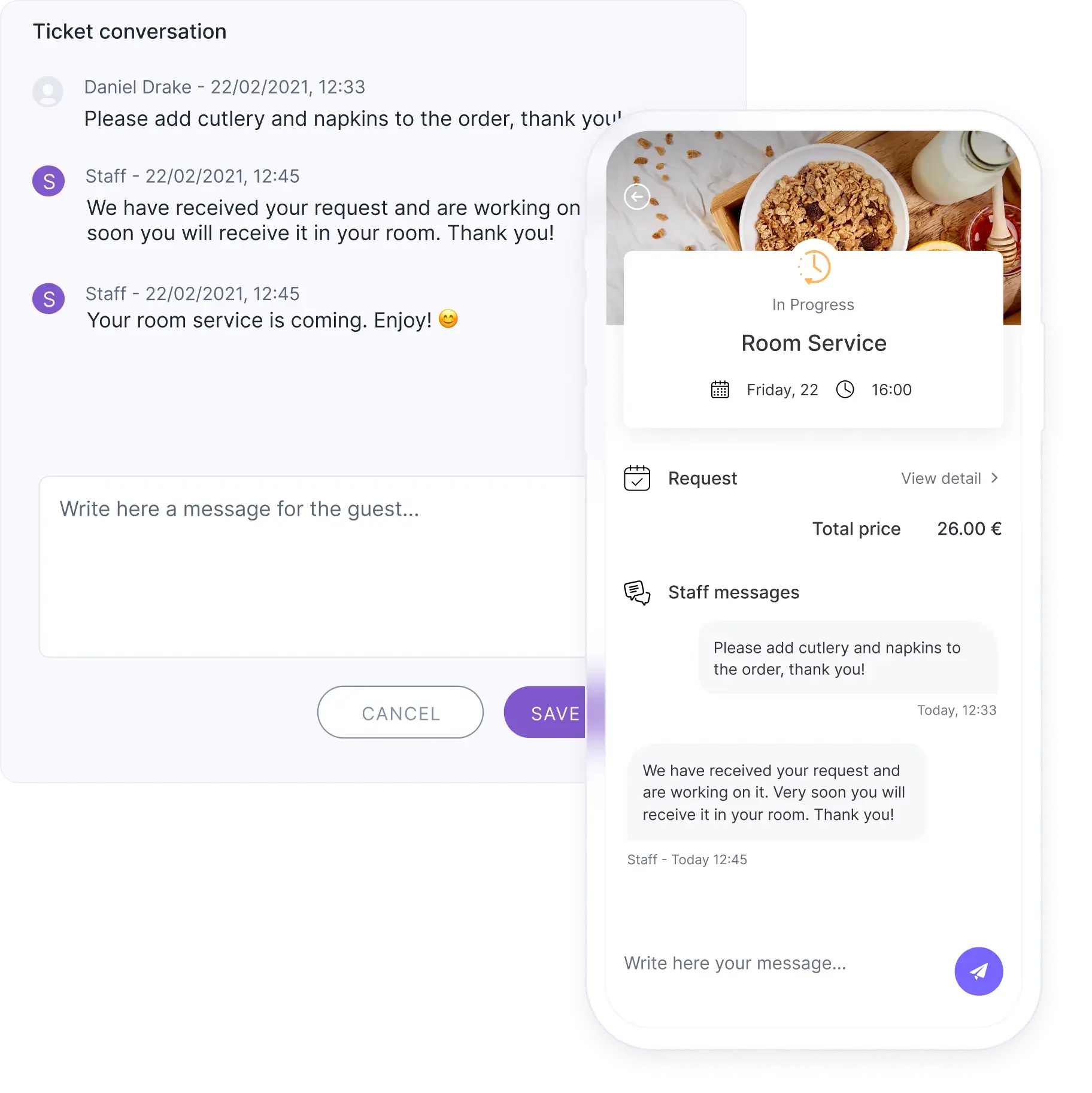 Booking for hotels in real-time