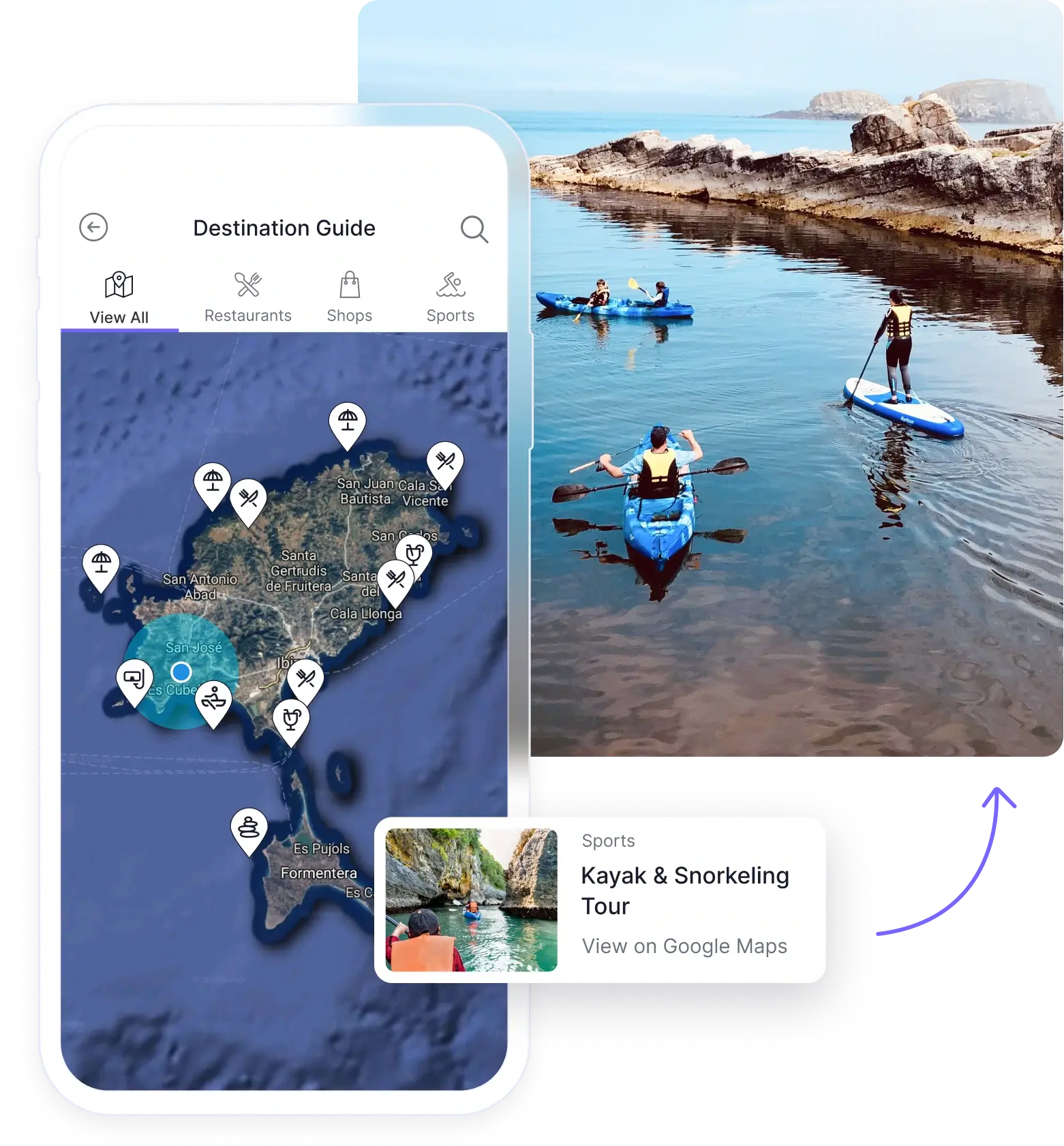Destination guide for hotel guests