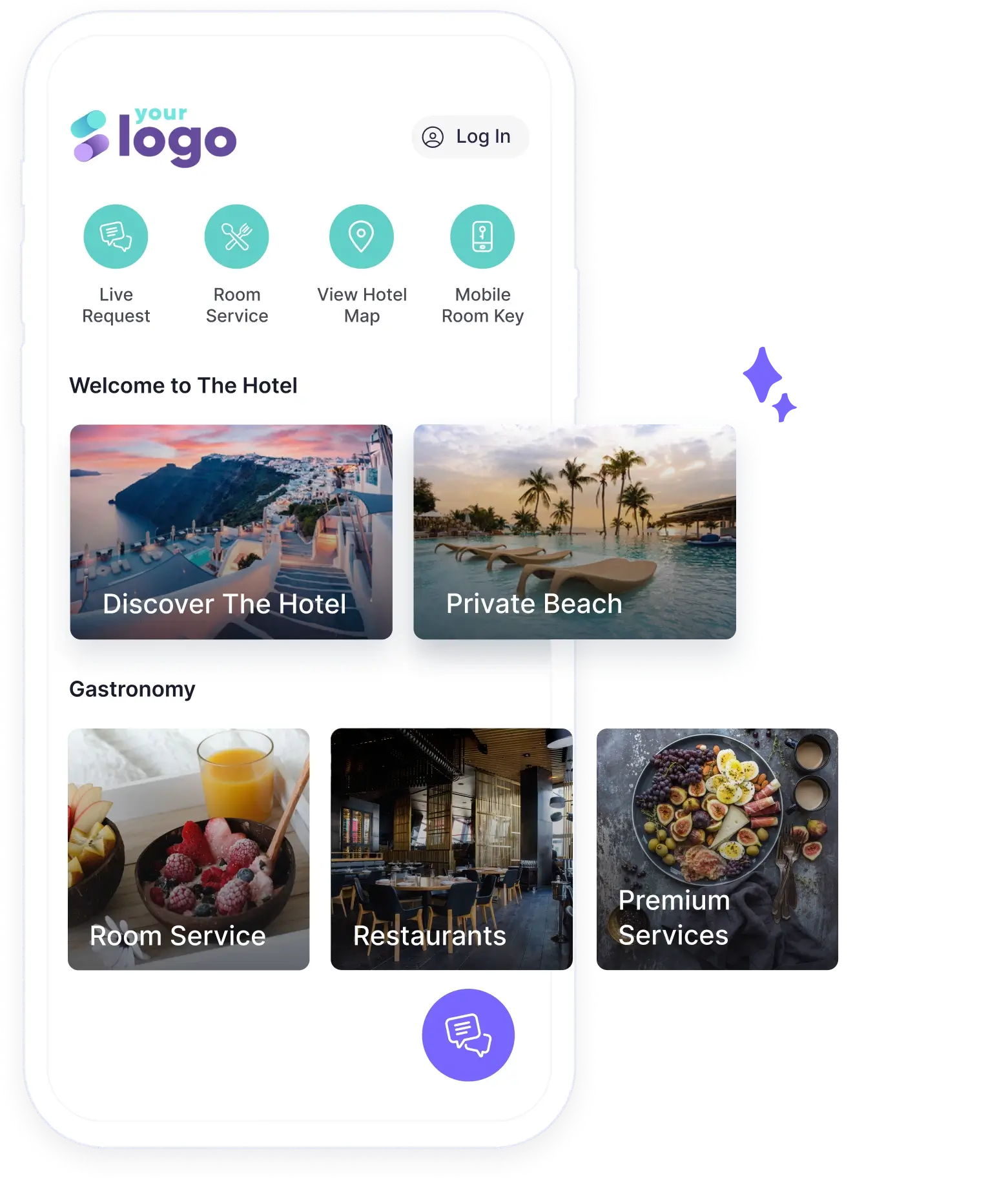 Hotel services on the Guest App