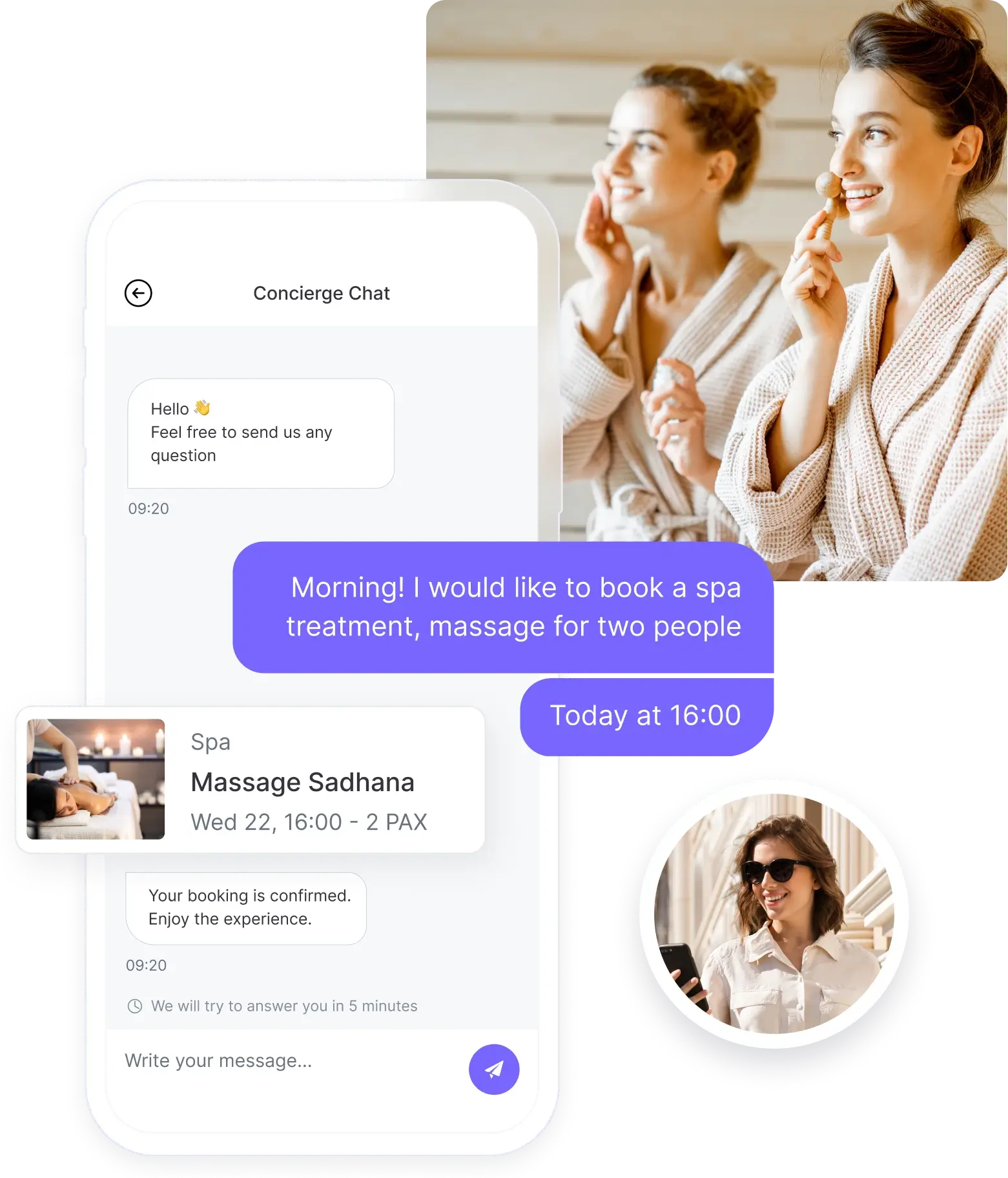 Hotel guest chat