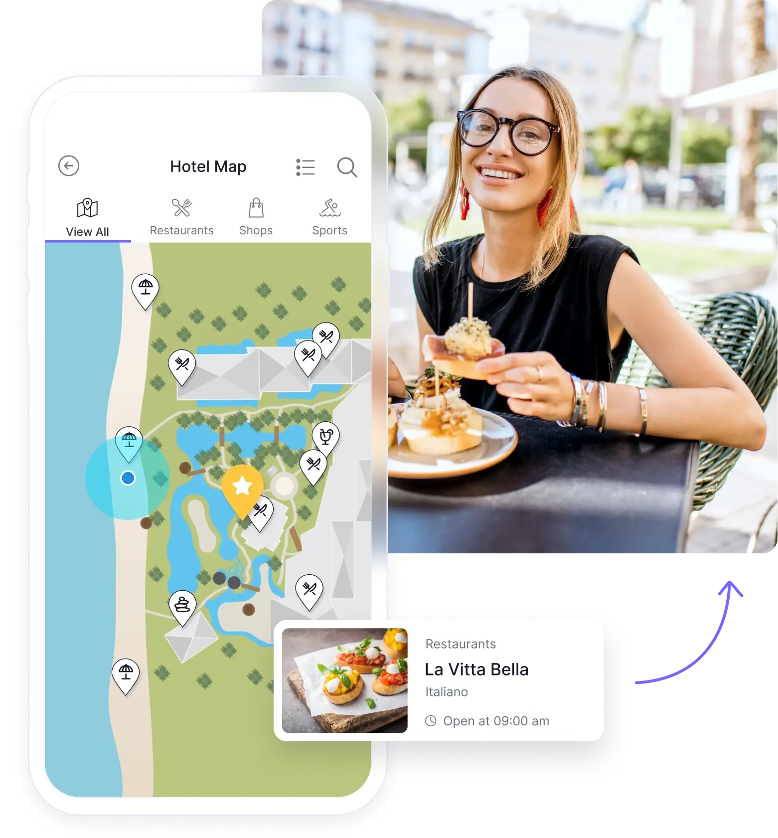 Hotel map for guests